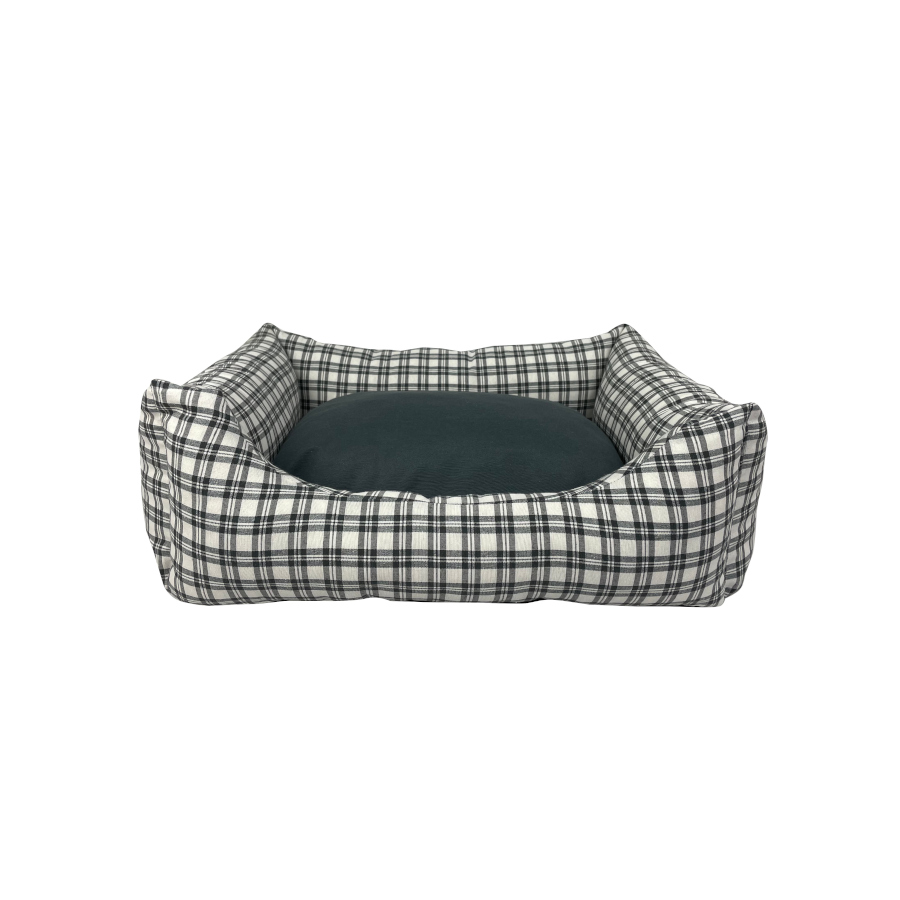 Dogzzz Basic Tartan Cama Azul a cuadros para perros