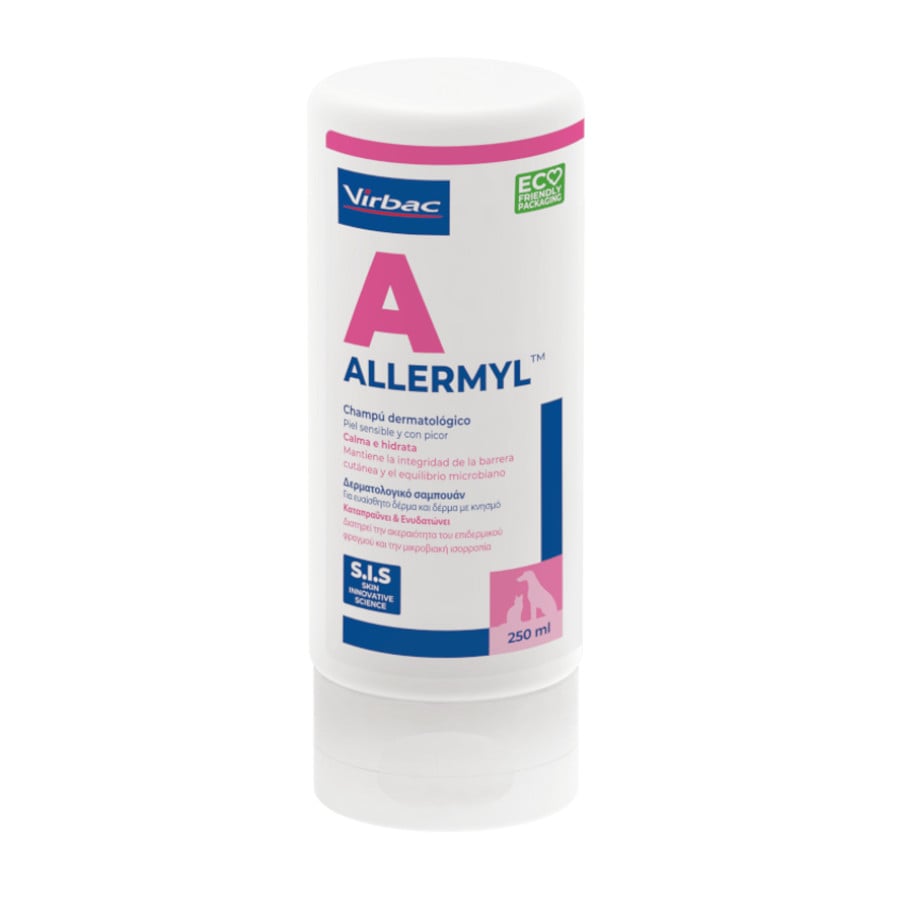 Virbac Allermyl Champú dermatológico para piel sensible de perros y gatos